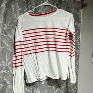 XS Old Navyvwhite with red stripes long sleeve